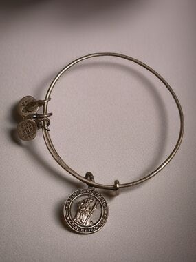 Alex and Ani Silver St. Christopher Charm Bangle Bracelet